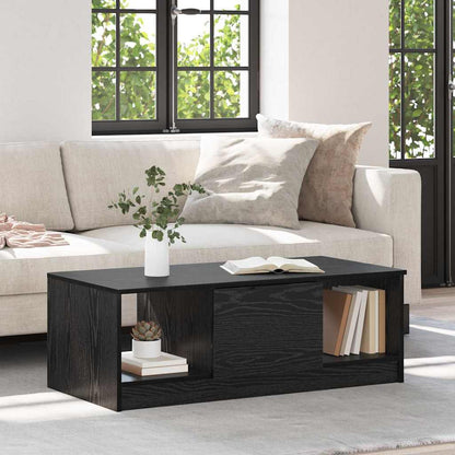 Coffee Table Black Oak 102 x 50 x 36cm Engineered Wood