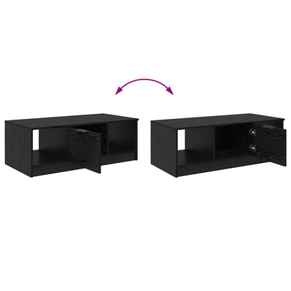 Coffee Table Black Oak 102 x 50 x 36cm Engineered Wood