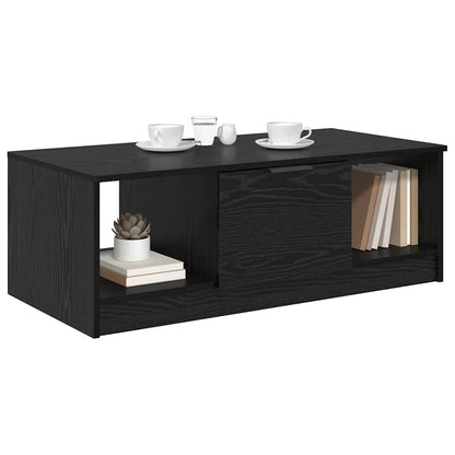 Coffee Table Black Oak 102 x 50 x 36cm Engineered Wood