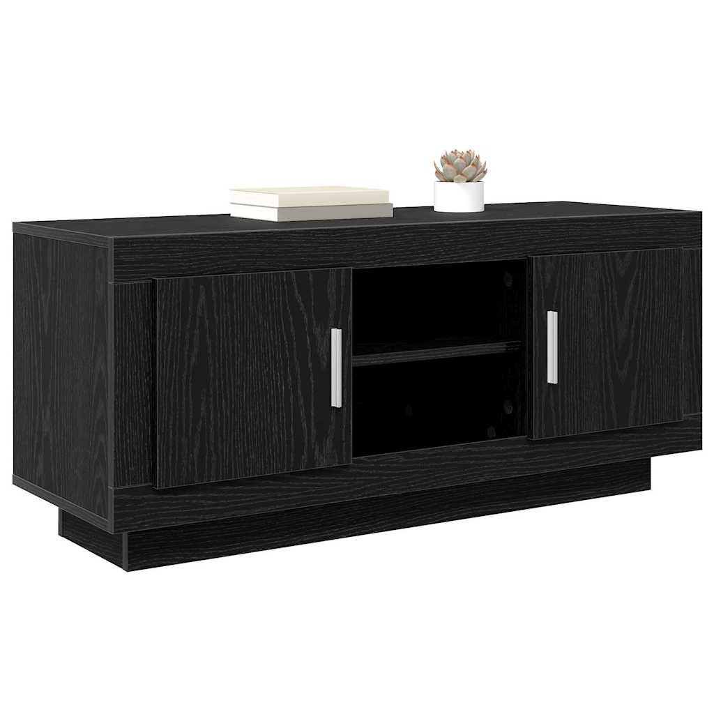 TV Cabinet Black Oak 102 x 35 x 45 cm Engineered Wood
