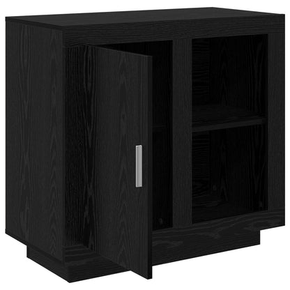 Sideboard Black Oak 80 x 40 x 75 cm Engineered Wood