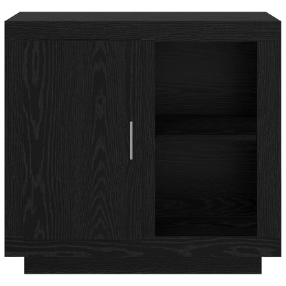 Sideboard Black Oak 80 x 40 x 75 cm Engineered Wood
