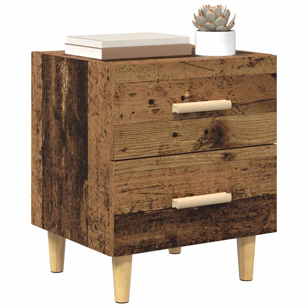 Bed Cabinet 2 pcs Old Wood 40 x 35 x 47.5cm Engineered Wood