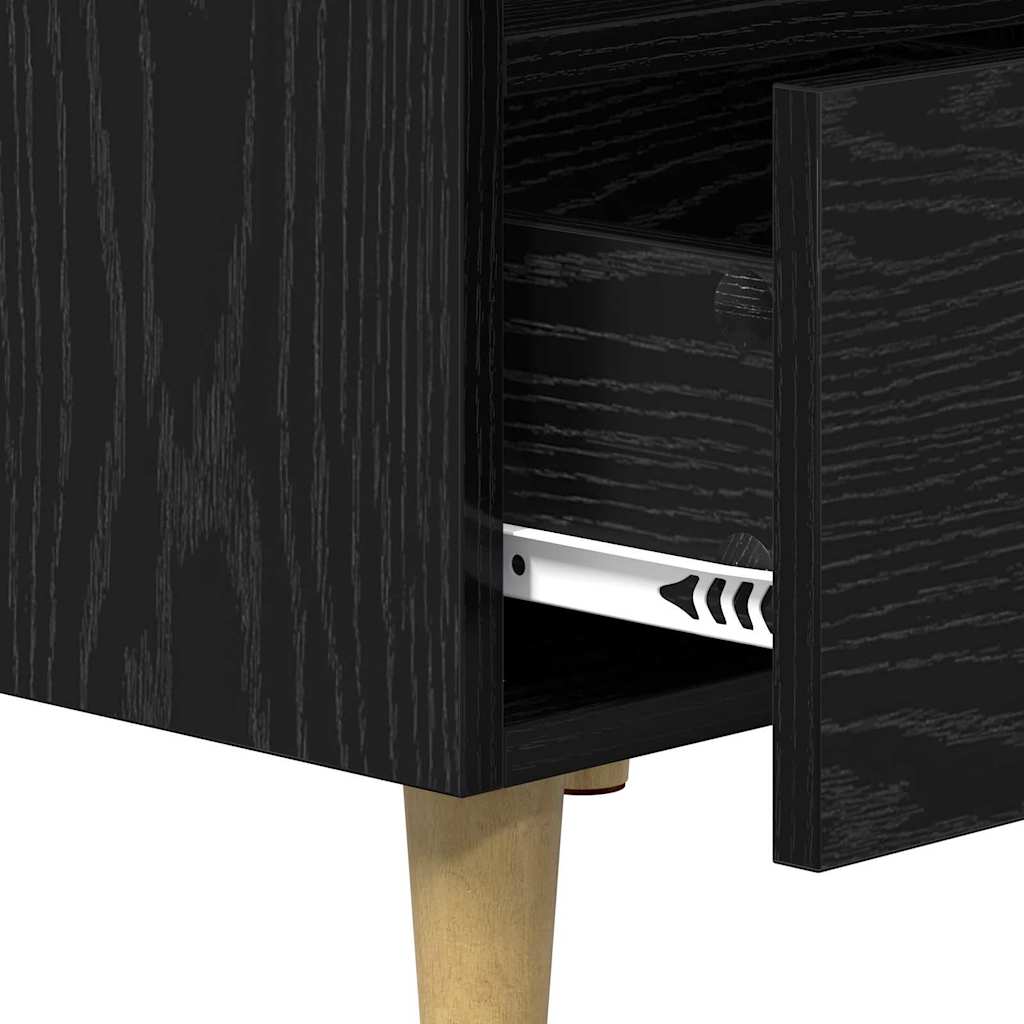 Bed Cabinet 2 pcs Black Oak 40 x 35 x 47.5cm Engineered Wood