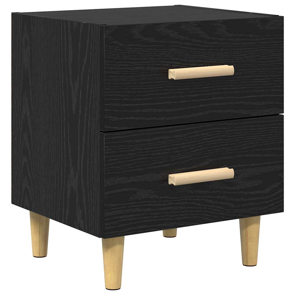 Bed Cabinet 2 pcs Black Oak 40 x 35 x 47.5cm Engineered Wood