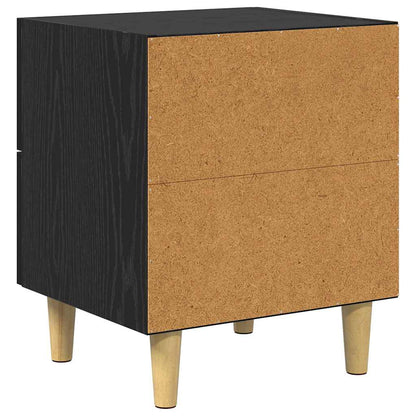 Bed Cabinet 2 pcs Black Oak 40 x 35 x 47.5cm Engineered Wood