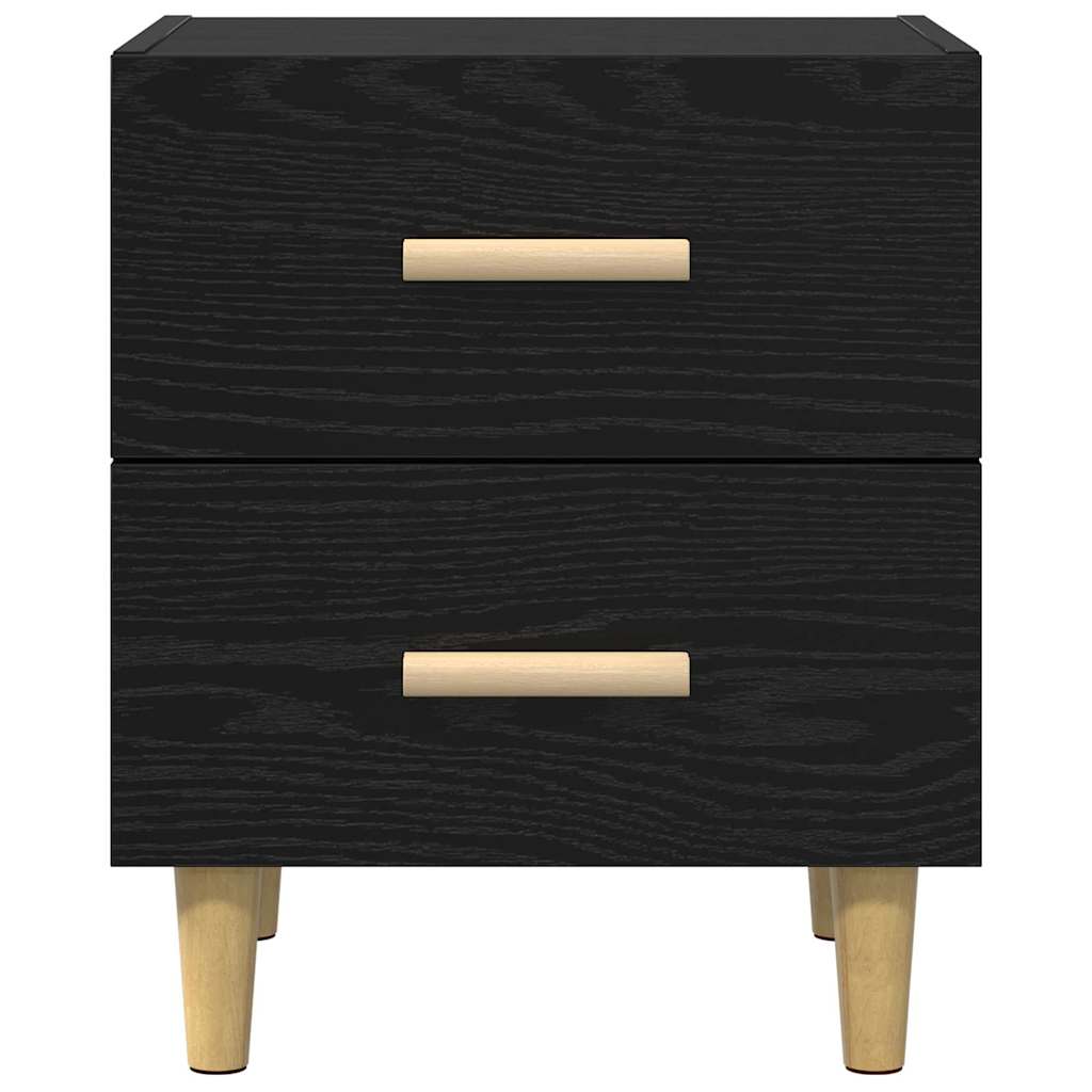 Bed Cabinet 2 pcs Black Oak 40 x 35 x 47.5cm Engineered Wood