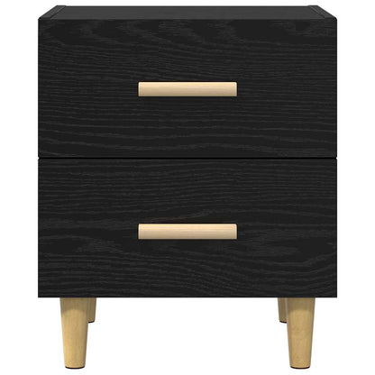 Bed Cabinet 2 pcs Black Oak 40 x 35 x 47.5cm Engineered Wood