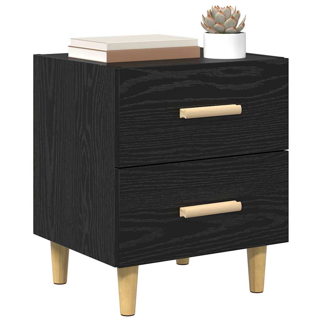Bed Cabinet 2 pcs Black Oak 40 x 35 x 47.5cm Engineered Wood