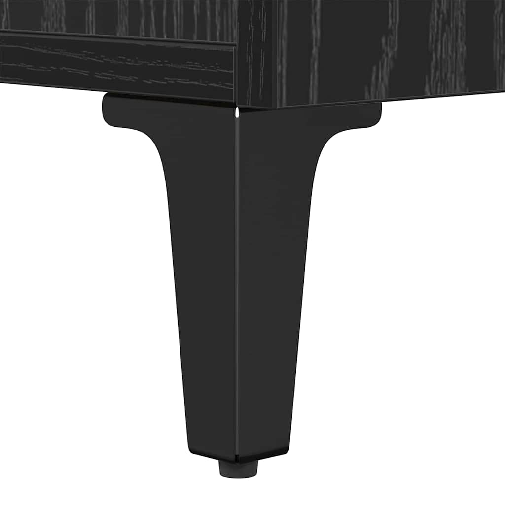 Bed Cabinet Black Oak 40 x 35 x 47.5 cm Engineered Wood