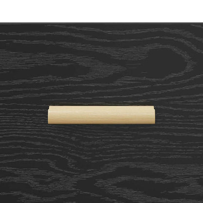 Bedside Cabinet Black Oak 40 x 35 x 47 cm Engineered Wood