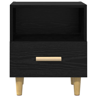 Bedside Cabinet Black Oak 40 x 35 x 47 cm Engineered Wood