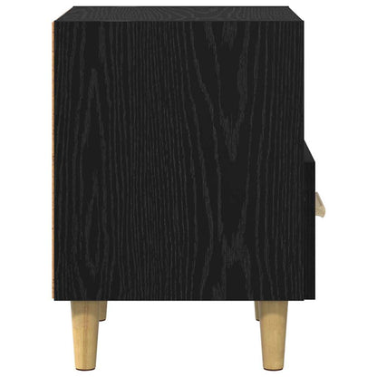 Bedside Cabinet Black Oak 40 x 35 x 47 cm Engineered Wood