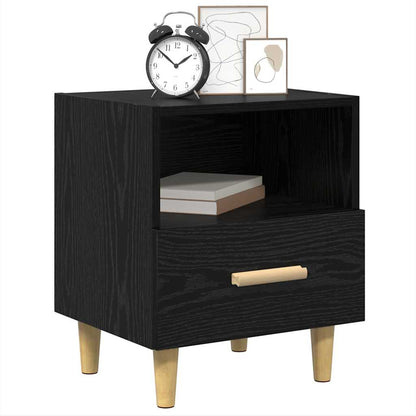 Bedside Cabinet 2 pcs Black Oak 40 x 35 x 47 cm Engineered Wood