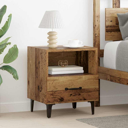 Bedside Cabinet with Drawer 2 pcs Old wood 40 x 35 x 47.5 cm