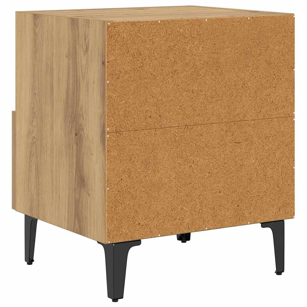 Bedside Cabinet with Drawer 2 pcs Artisan Oak 40 x 35 x 47.5 cm
