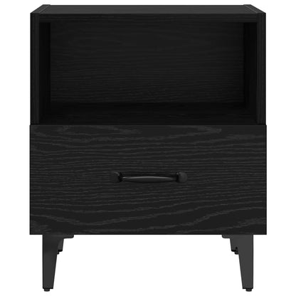 Bedside Cabinet with Drawer 2 pcs Black oak 40 x 35 x 47.5 cm