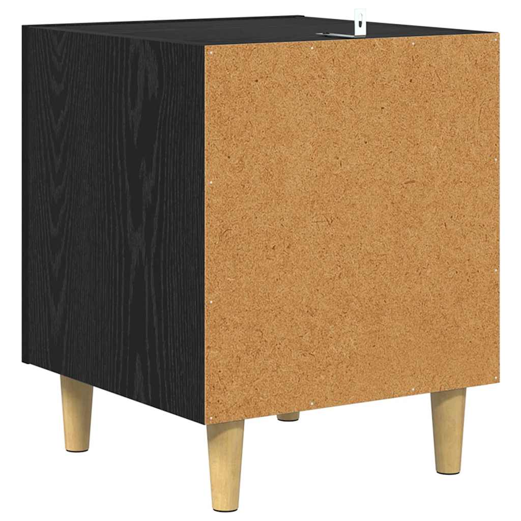Bedside Cabinet Black Oak 40 x 40 x 50 cm Engineered Wood