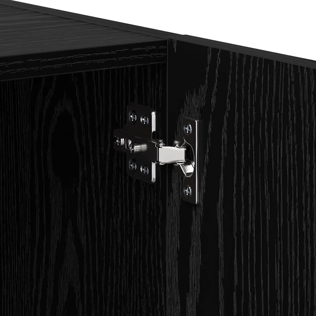 Bedside Cabinet 2 pcs Black Oak 40 x 40 x 50 cm Engineered Wood