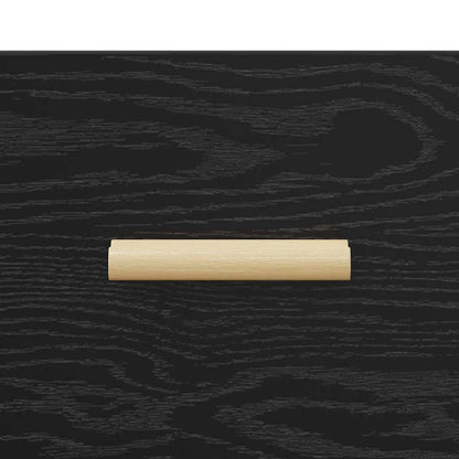 Bedside Cabinet Black Oak 40 x 40 x 66 cm Engineered Wood