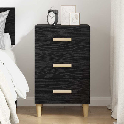 Bedside Cabinet Black Oak 40 x 40 x 66 cm Engineered Wood