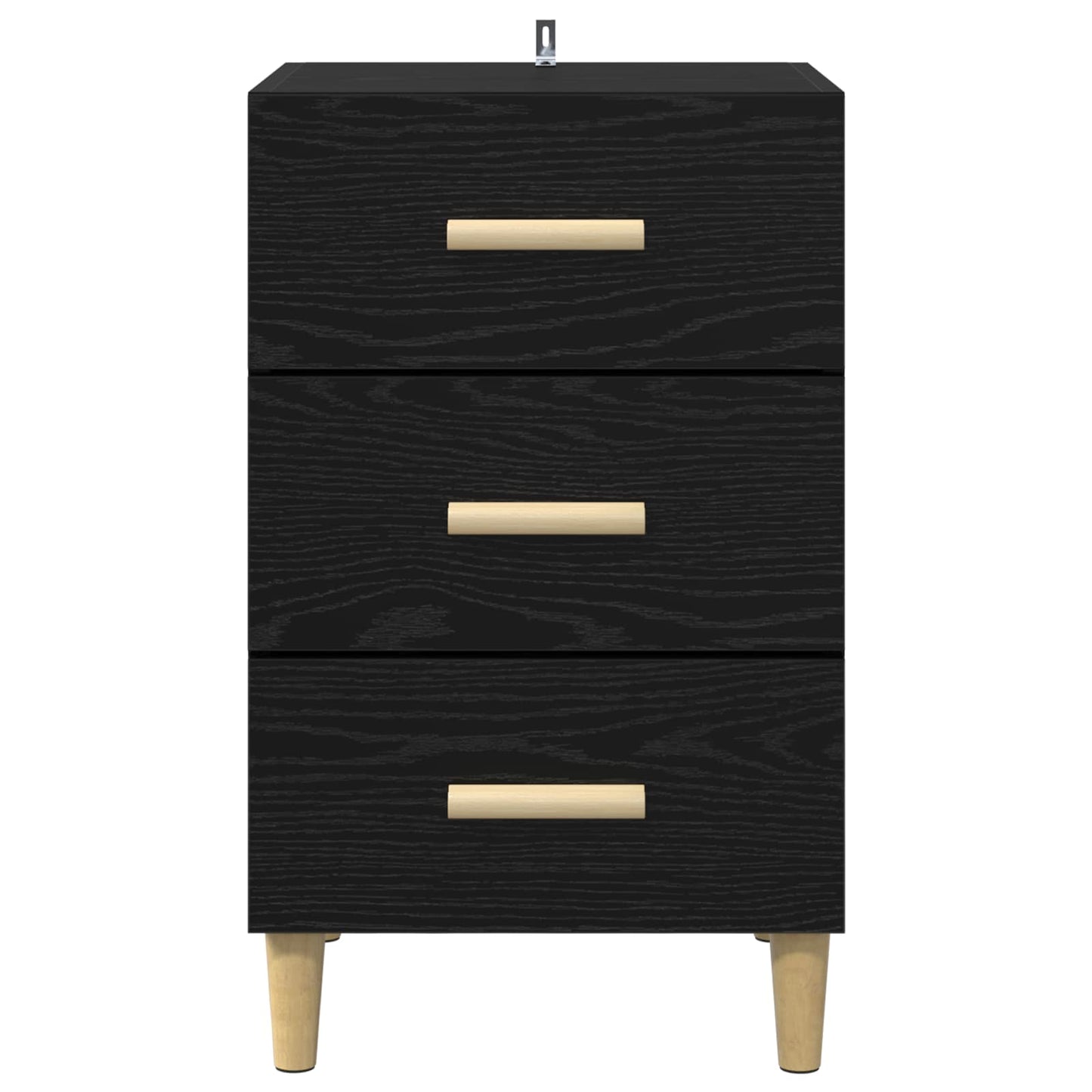 Bedside Cabinet Black Oak 40 x 40 x 66 cm Engineered Wood