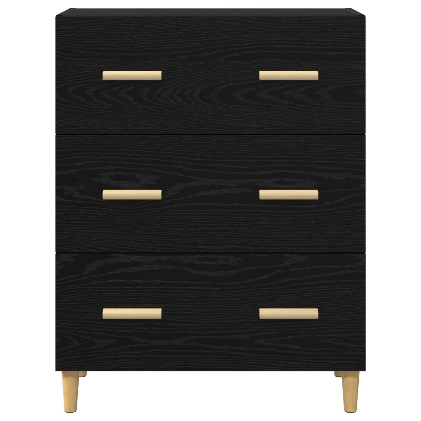 Sideboard Black Oak 69.5 x 34 x 90 cm Engineered Wood