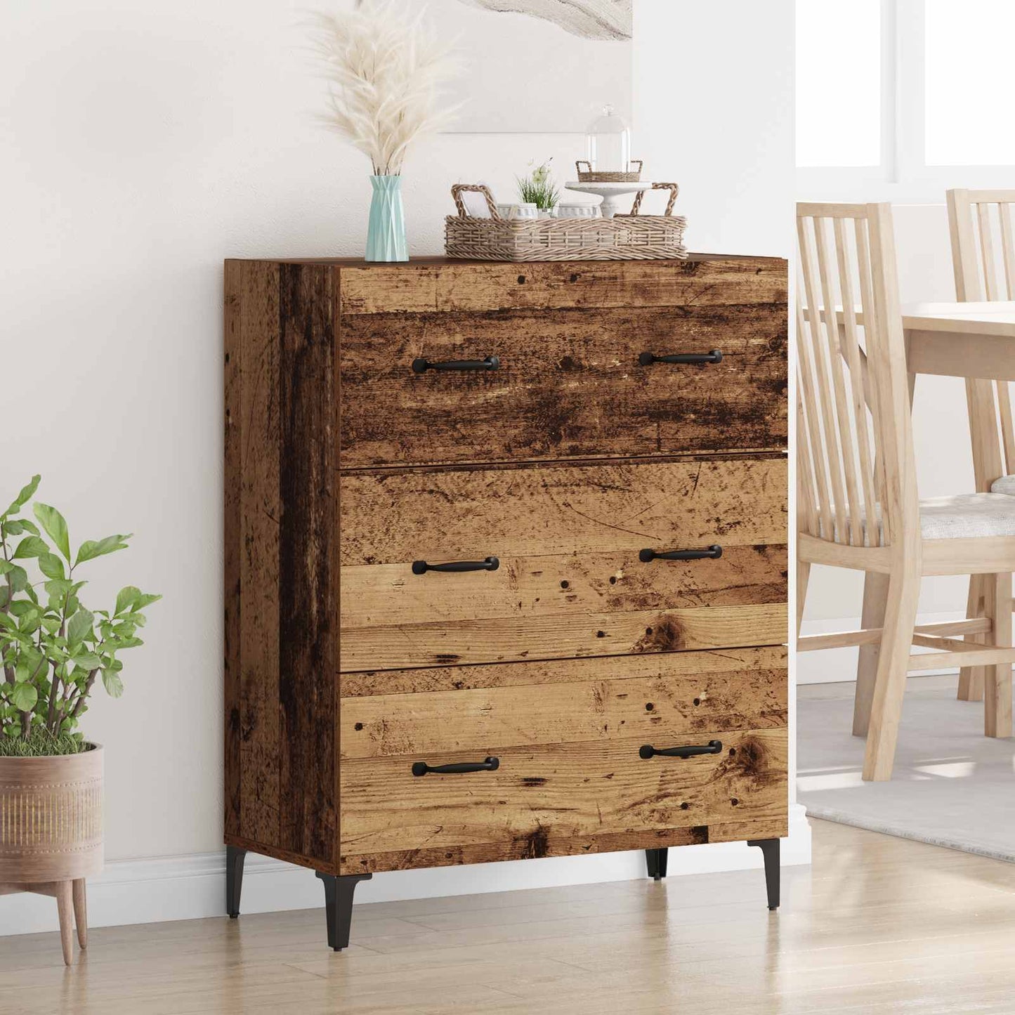 Sideboard Old wood 69.5 x 34 x 90 cm Engineered wood
