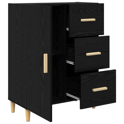 Sideboard Black oak 34 x 69.5 x 90 cm Engineered wood