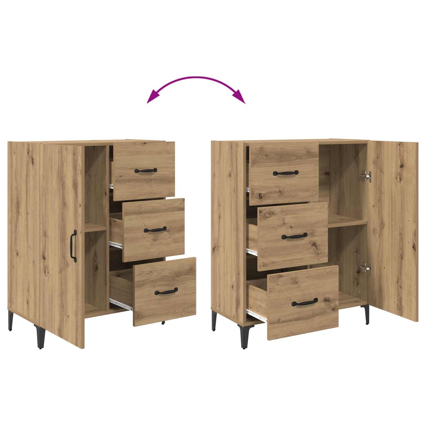 Sideboard Artisan Oak 69.5 x 34 x 90 cm Engineered Wood