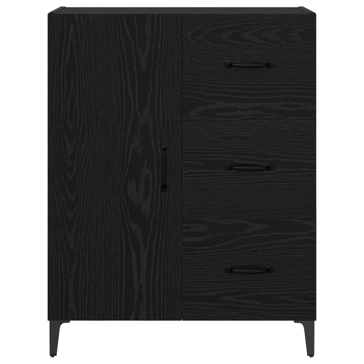 Sideboard Black Oak 69.5 x 34 x 90 cm Engineered Wood