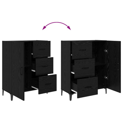 Sideboard Black Oak 69.5 x 34 x 90 cm Engineered Wood