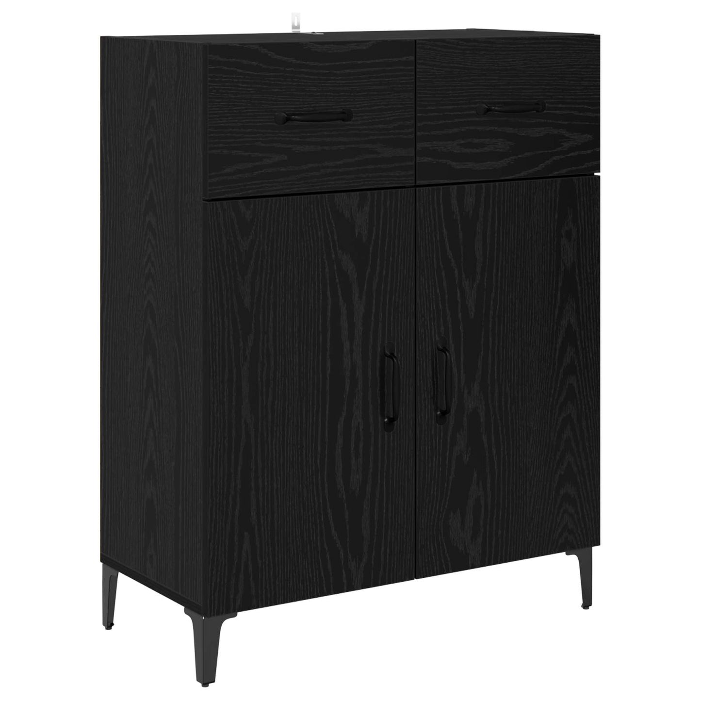 Sideboard Black Oak 69.5 x 34 x 90 cm Engineered Wood