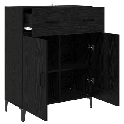 Sideboard Black Oak 69.5 x 34 x 90 cm Engineered Wood
