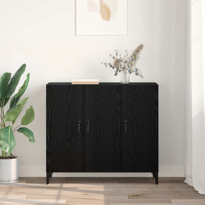 Sideboard Black oak 34 x 90 x 80 cm Engineered wood