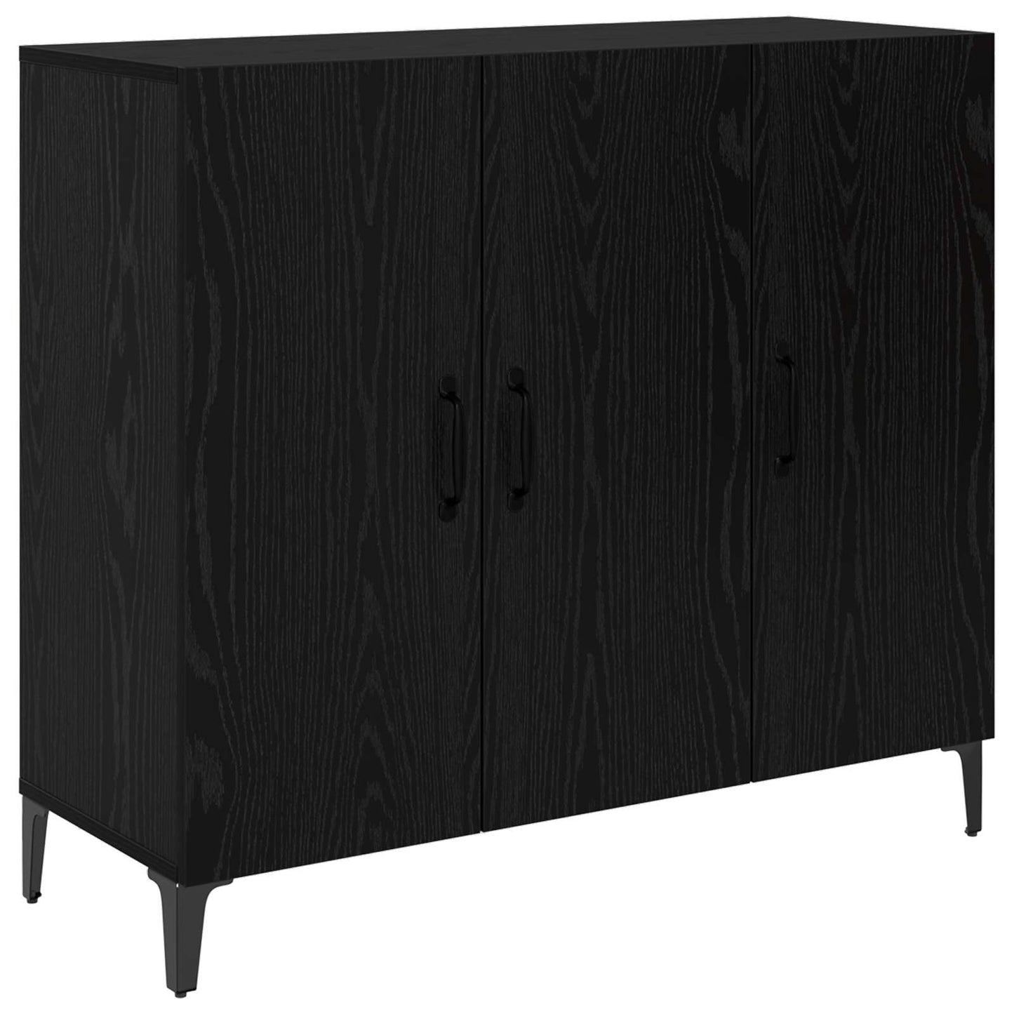 Sideboard Black oak 34 x 90 x 80 cm Engineered wood