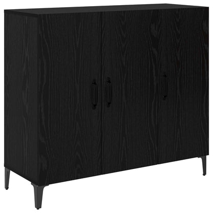 Sideboard Black oak 34 x 90 x 80 cm Engineered wood