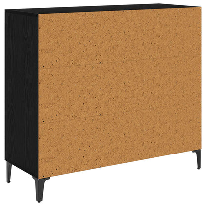 Sideboard Black oak 34 x 90 x 80 cm Engineered wood