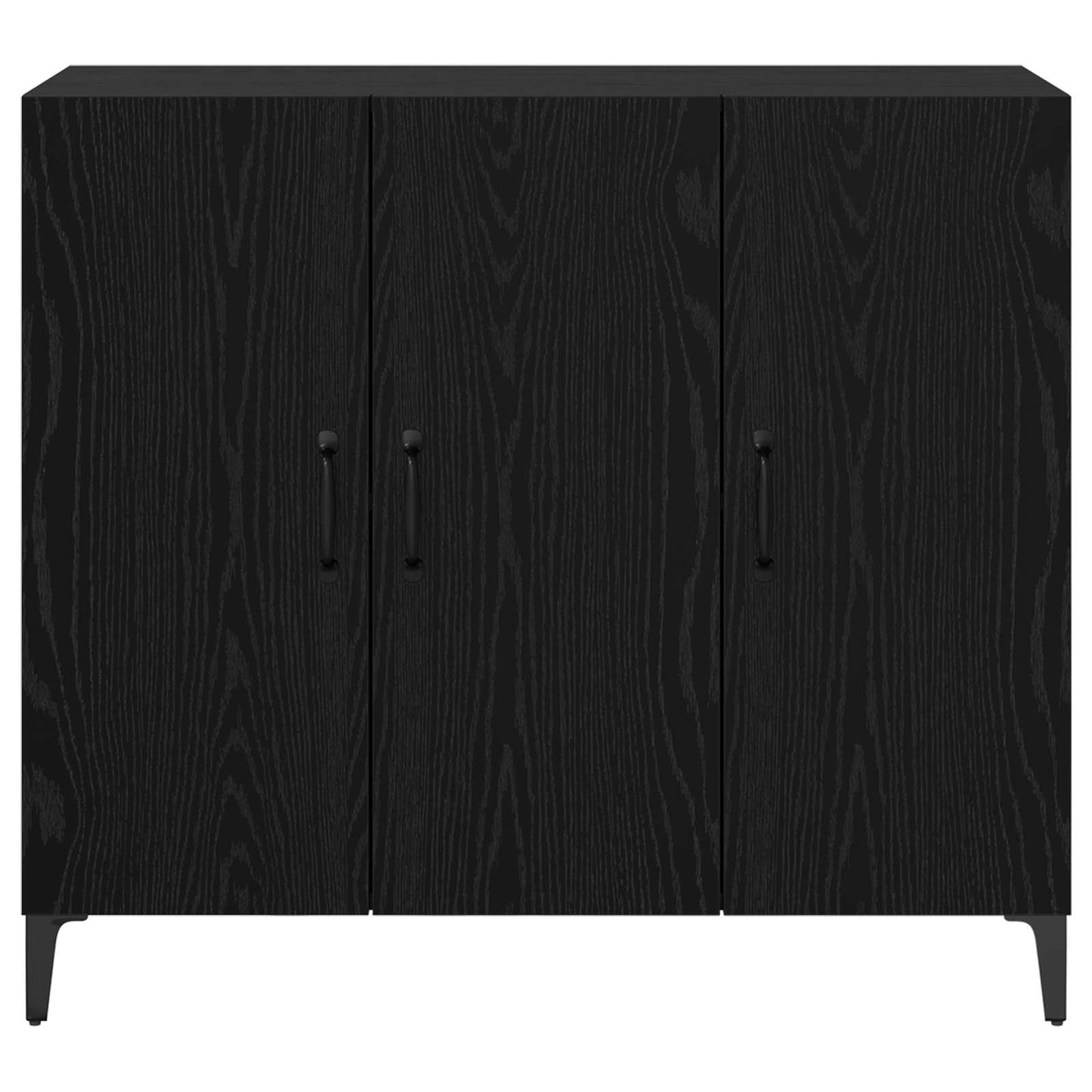 Sideboard Black oak 34 x 90 x 80 cm Engineered wood