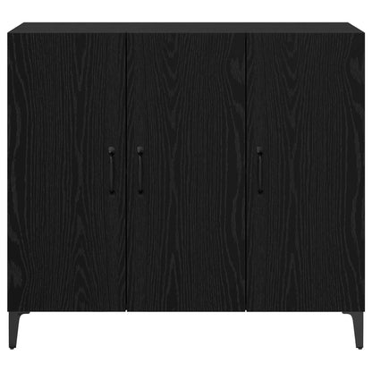 Sideboard Black oak 34 x 90 x 80 cm Engineered wood