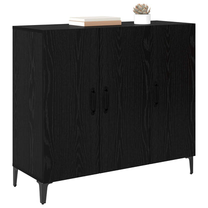 Sideboard Black oak 34 x 90 x 80 cm Engineered wood