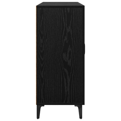 Sideboard Black oak 34 x 90 x 80 cm Engineered wood