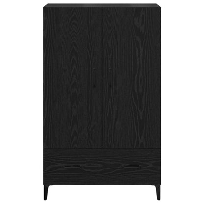 Highboard Black Oak 70 x 31 x 115 cm Engineered Wood and Iron