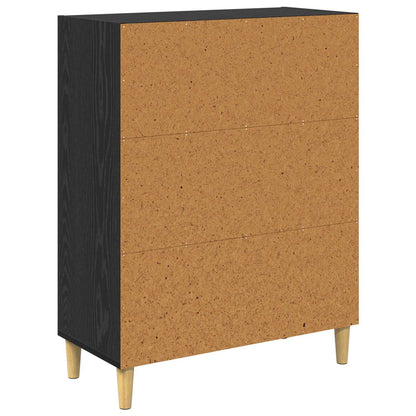 Sideboard Black Oak 69.5 x 32.5 x 90 cm Engineered Wood