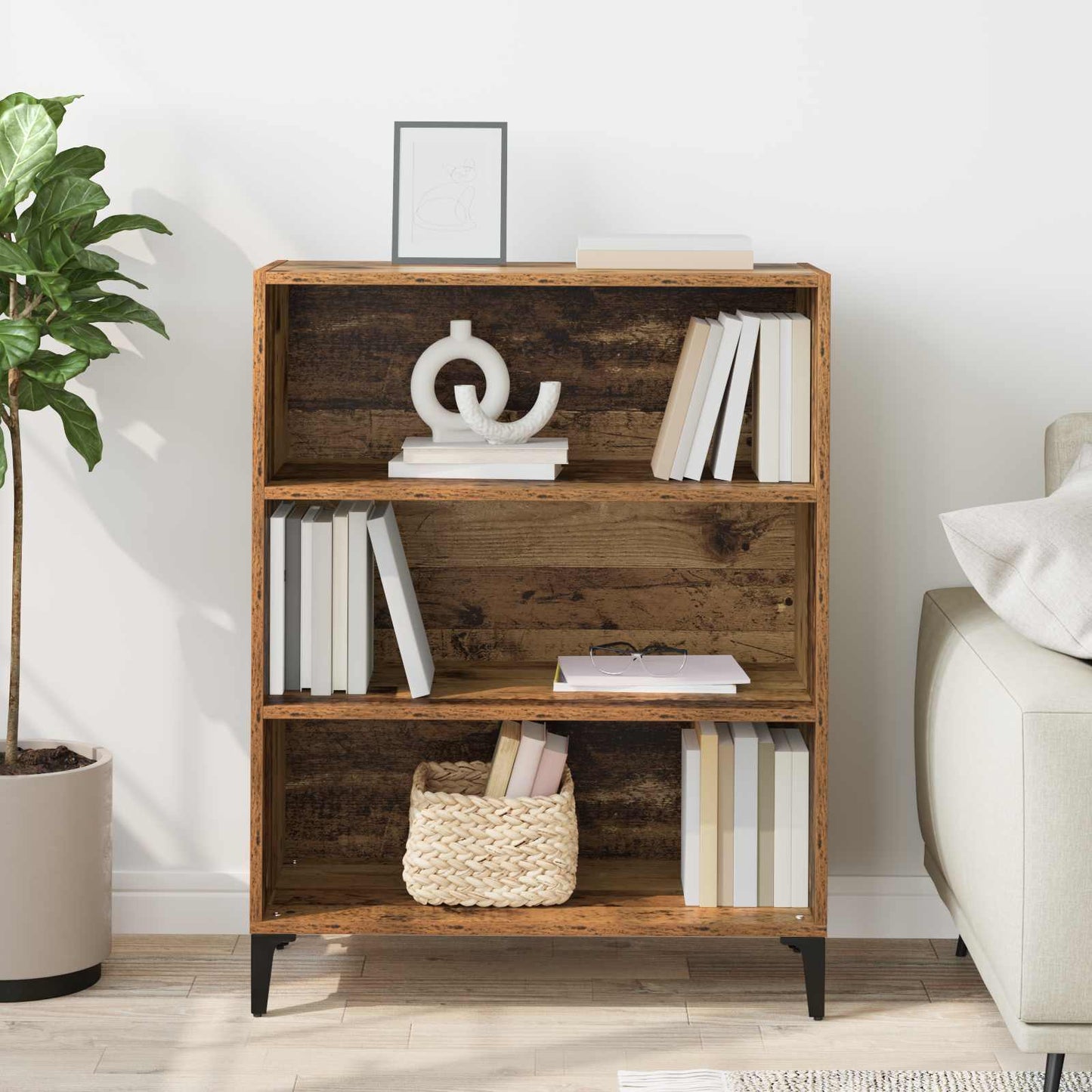 Sideboard Old Wood 69.5 x 32.5 x 90 cm Engineered Wood