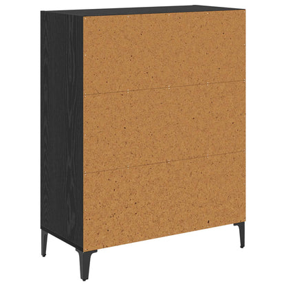Sideboard Black Oak 69.5 x 32.5 x 90 cm Engineered Wood