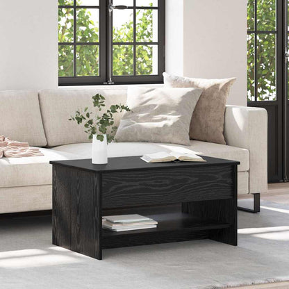 Coffee Table Black Oak 80 x 50.5 x 41.5 cm Engineered Wood