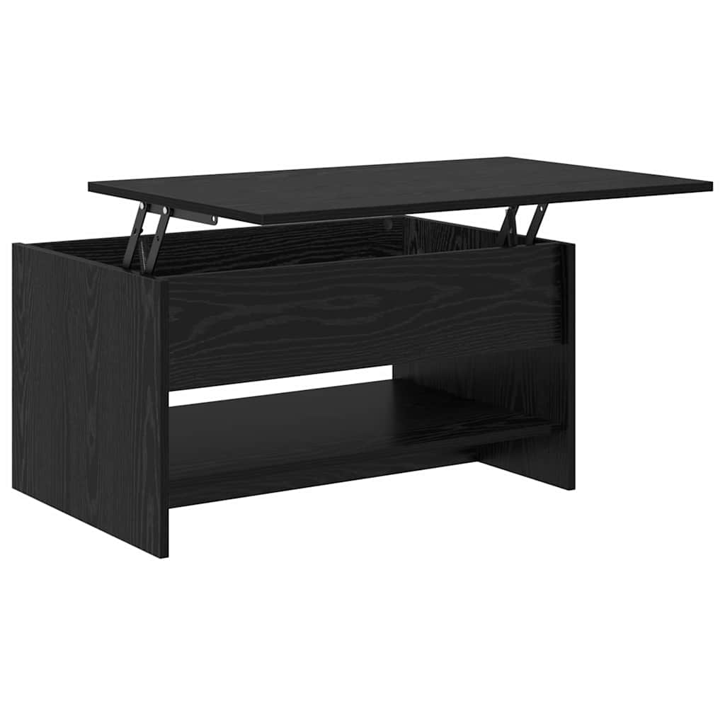 Coffee Table Black Oak 80 x 50.5 x 41.5 cm Engineered Wood