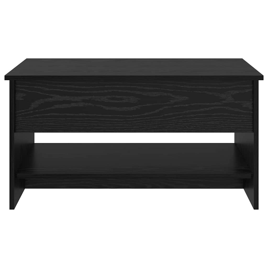 Coffee Table Black Oak 80 x 50.5 x 41.5 cm Engineered Wood