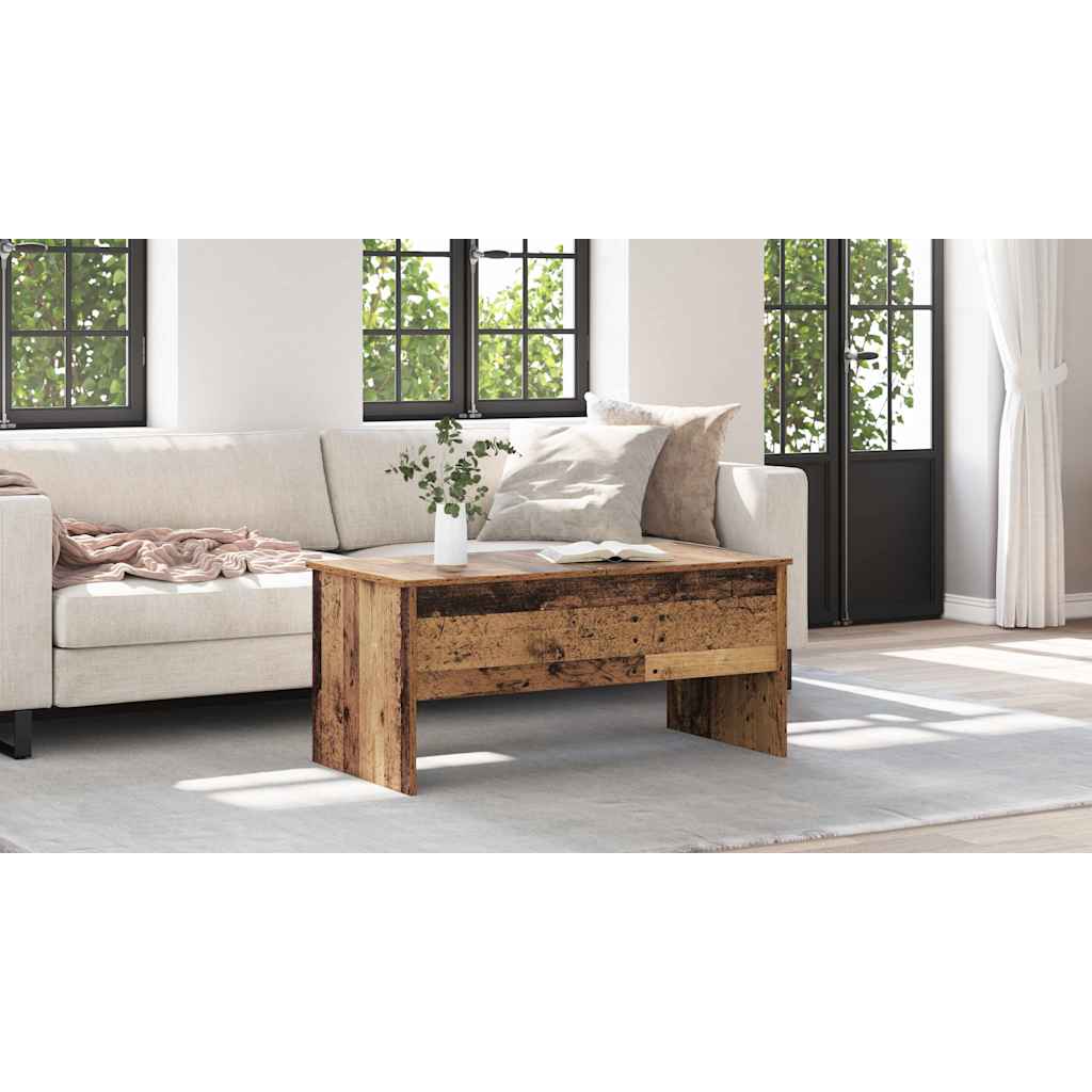 Coffee Table Old Wood 102 x 50.5 x 46.5 cm Engineered Wood
